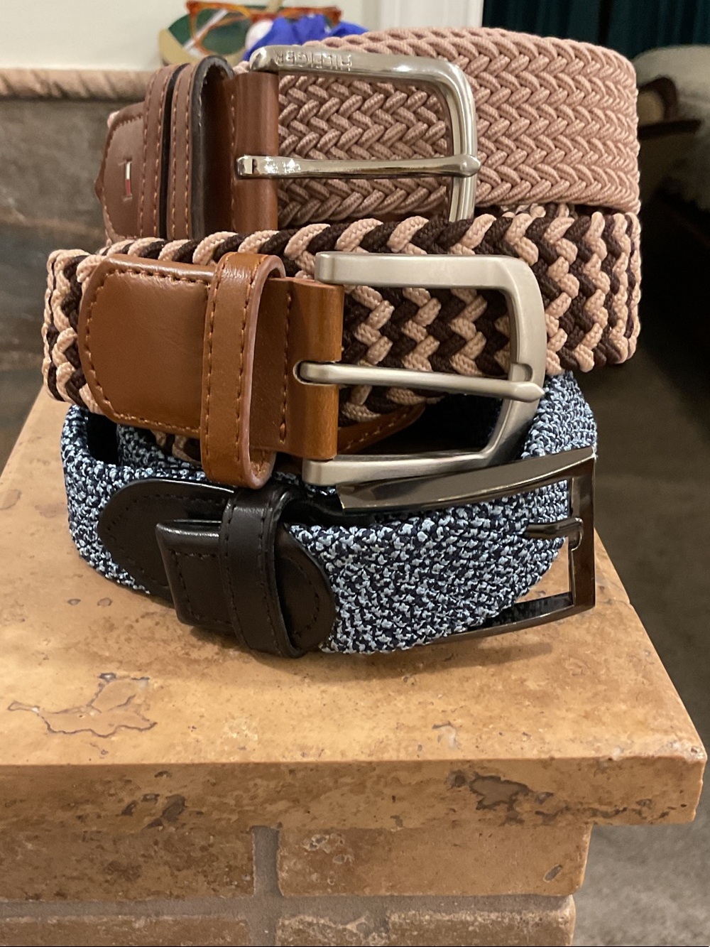 Men's Woven Belts Set of 3